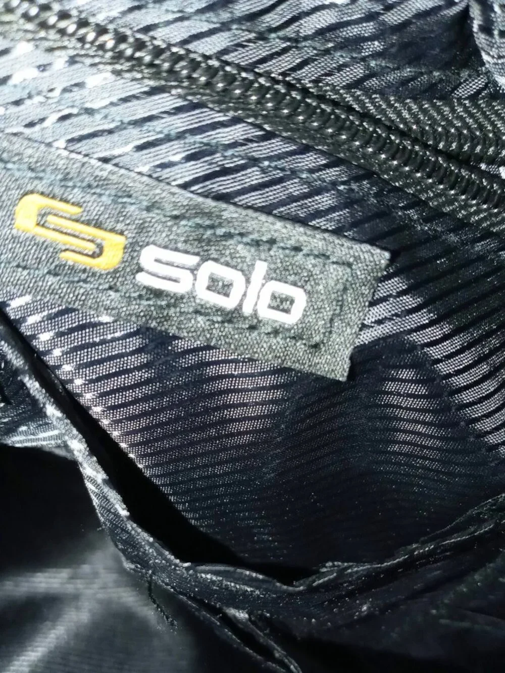 Solo Black Quilted Laptop Tote Shoulder Bag w/ Strap 18